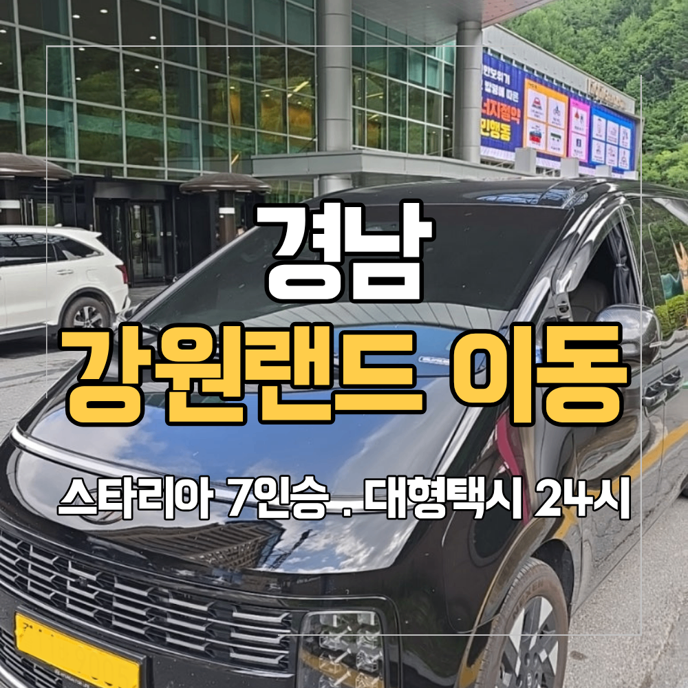 경남 대형 택시 강원랜드 VIP 장거리 이동